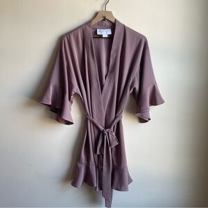 Birdy Grey Mauve Kenny Ruffle Robe